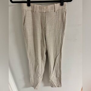 H&M Light Beige Checkered Trouser Pants